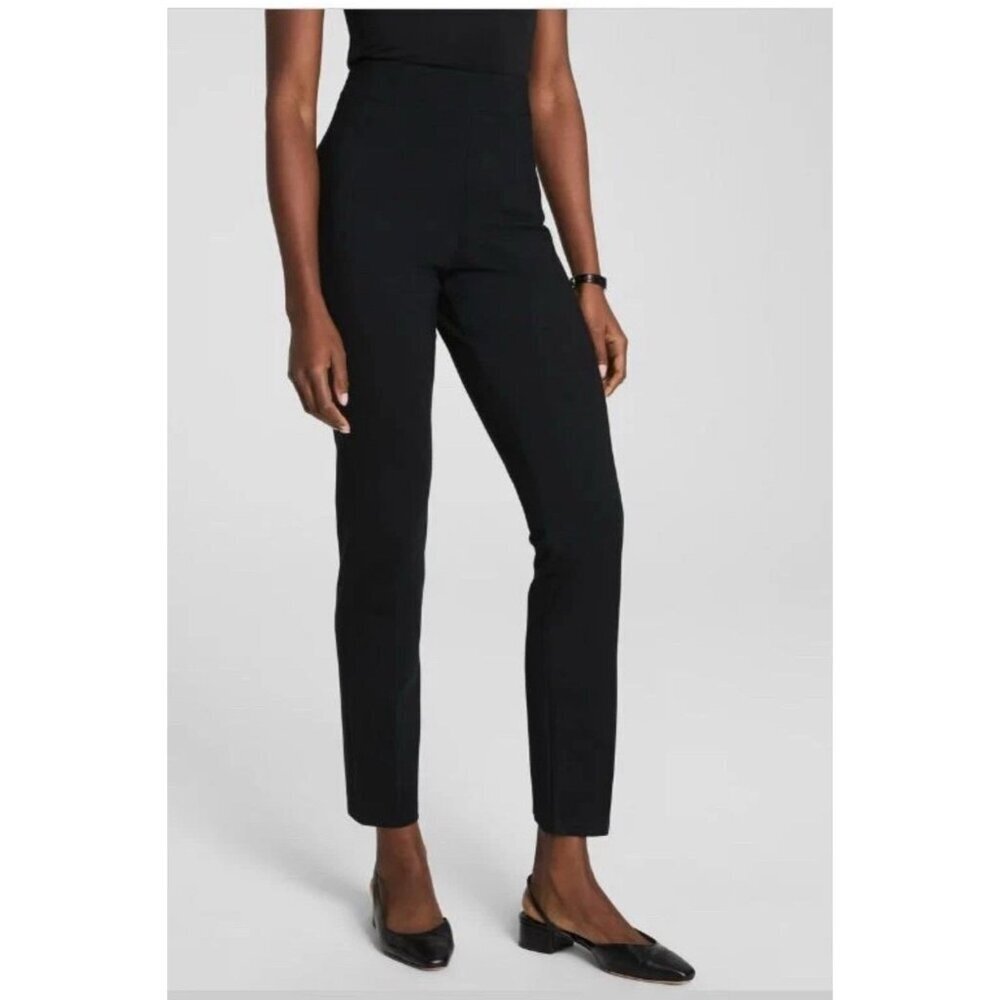 SPANX SuperSmooth 20254R PerfectFit Ponte Slim Straight Pant Black, Size S